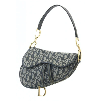 Pre-owned Dior Saddle Navy Cloth Handbag