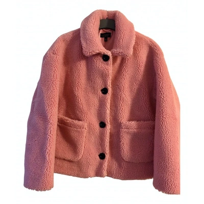 Pre-owned Topshop Faux Fur Jacket In Pink