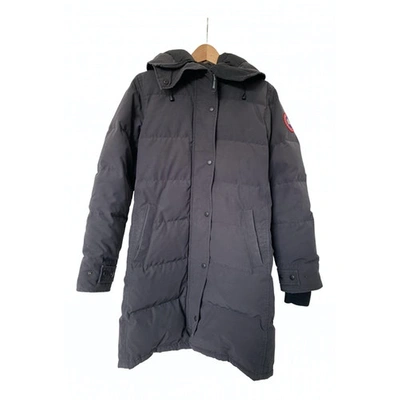 Pre-owned Canada Goose Navy Synthetic Coat Shellburne