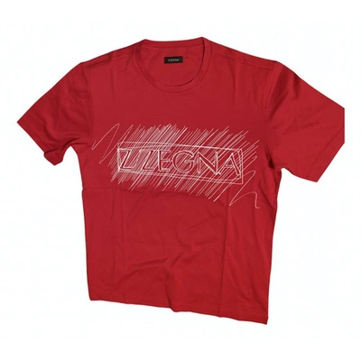 Pre-owned Z Zegna Red Cotton T-shirt