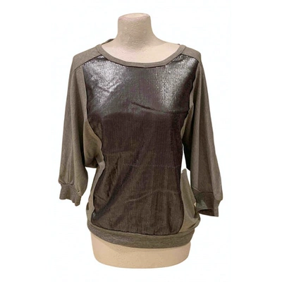 Pre-owned Ella Moss Grey Synthetic Top