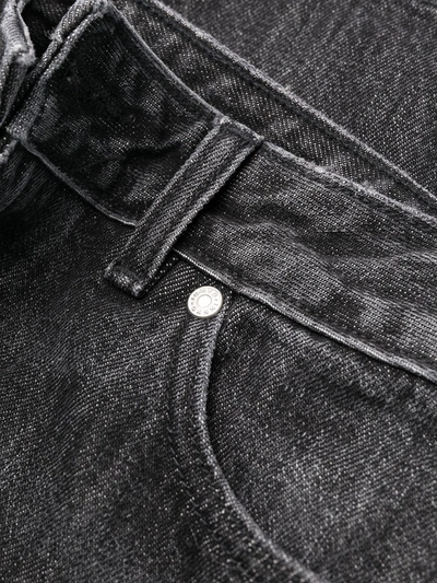 Shop Ganni Boyfriend Denim Cotton Jeans In Grey