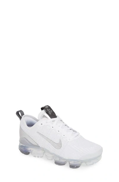Shop Nike Air Vapormax Flyknit Sneaker In White/ Silver-platinum-grey