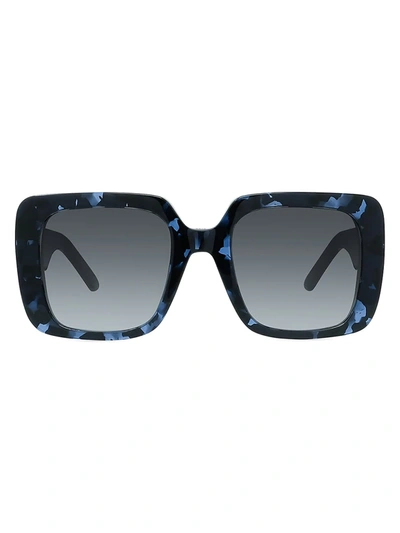 Shop Dior Wil 55mm Square Sunglasses In Havana Blue Gradient Blue