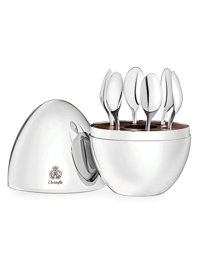 Shop Christofle Mood Collection Silverplated Six-piece Espresso Spoon Set