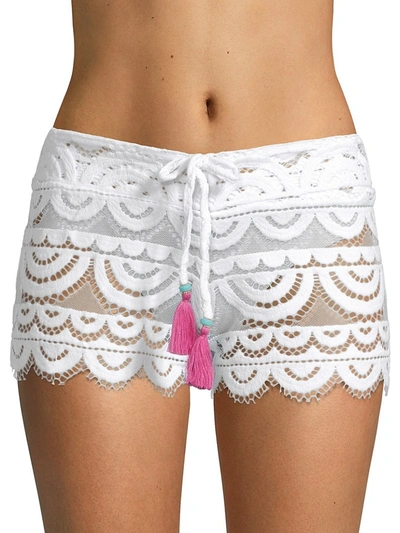 Shop Pq Women's Laxi Lace Shorts In Waterlily