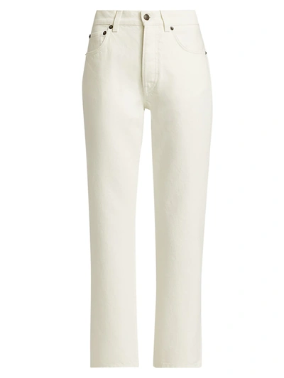 Shop The Row Women's Lesley Straight-leg Jeans In White