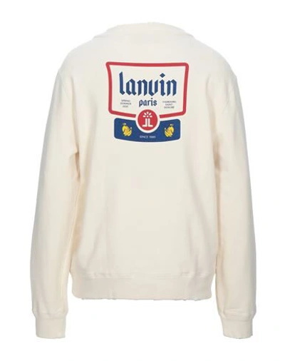 Shop Lanvin Sweatshirts In Ivory