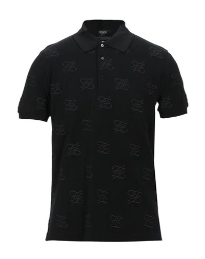 Shop Fendi Polo Shirts In Black