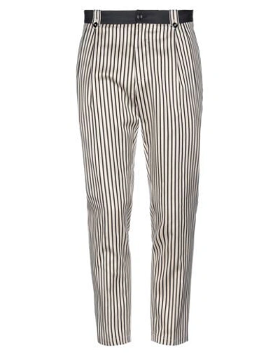 Shop Dolce & Gabbana Man Pants Beige Size 34 Cotton, Silk