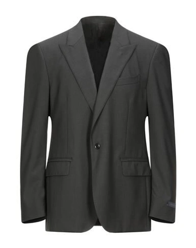 Shop Lanvin Suit Jackets In Steel Grey