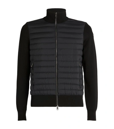 Shop Moncler Quilted-panel Cardigan