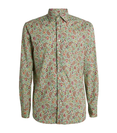 Shop Etro Cotton-rich Floral Paisley Shirt