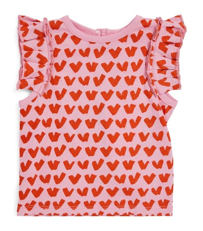 Shop Stella Mccartney Kids Cotton Heart Print T-shirt (3-36 Months)