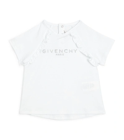 Shop Givenchy Kids Ruffle-trim Logo T-shirt (6-36 Months)