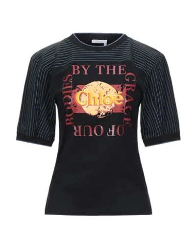 Shop Chloé T-shirts In Black