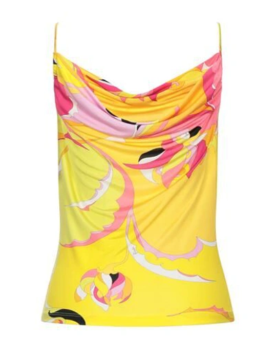 Shop Emilio Pucci Tops In Yellow