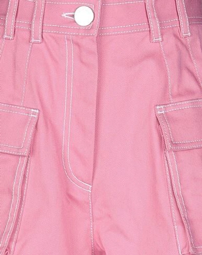 Shop Balmain Woman Shorts & Bermuda Shorts Pink Size 4 Cotton, Elastane