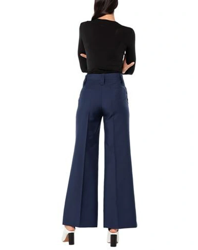 Shop Prada Woman Pants Midnight Blue Size 4 Mohair Wool, Wool, Cotton