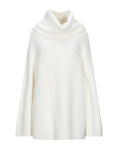Shop Alaïa Woman Turtleneck White Size 10 Virgin Wool