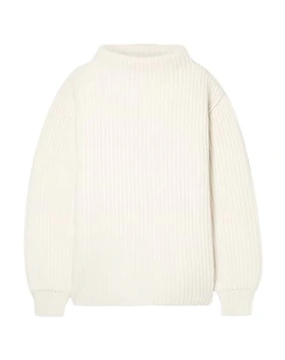 Shop Alaïa Turtlenecks In Ivory