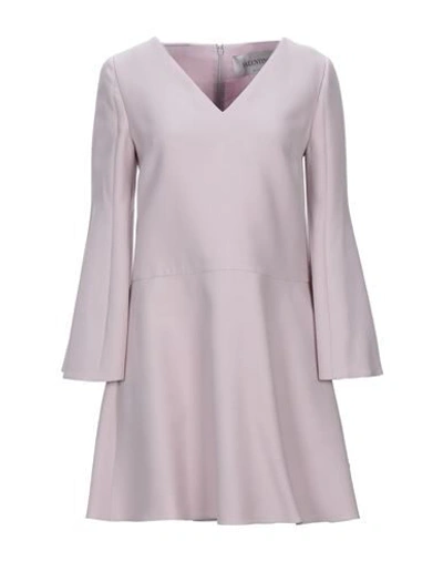 Shop Valentino Garavani Woman Mini Dress Lilac Size 10 Virgin Wool, Silk In Purple