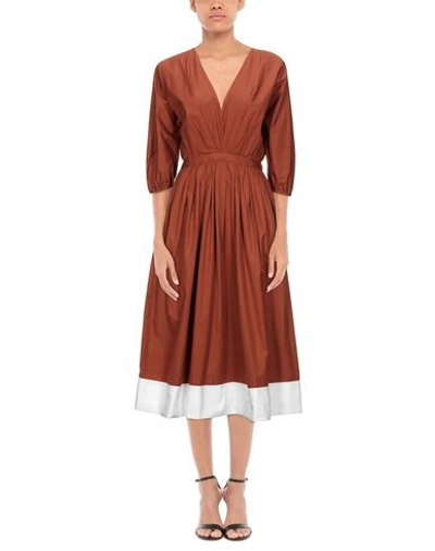 Shop N°21 Midi Dress In Brown