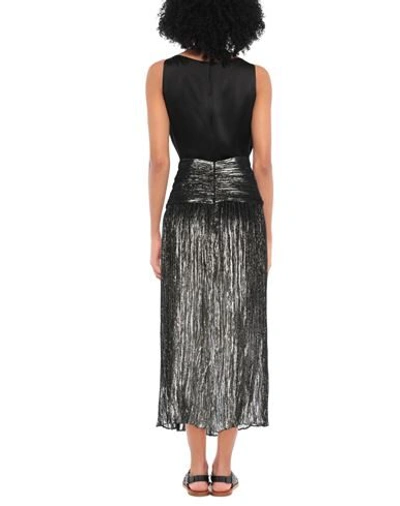 Shop Saint Laurent 3/4 Length Skirts In Platinum