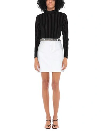 Shop Stella Mccartney Woman Denim Skirt White Size 2-4 Cotton, Polyester, Elastane