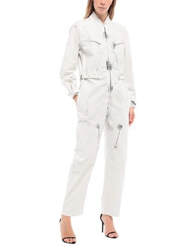 Shop Stella Mccartney Woman Jumpsuit Light Grey Size 8-10 Cotton, Elastane