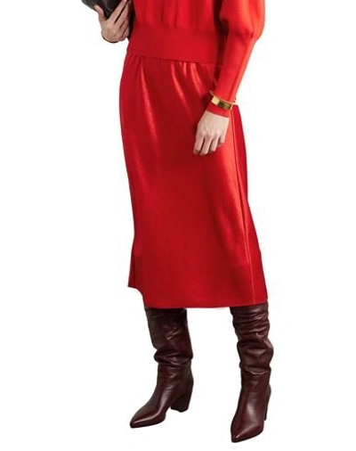Shop Theory Woman Midi Skirt Red Size S Triacetate, Polyester
