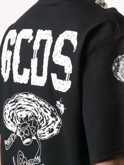 Shop Gcds Contrast Logo T-shirt In Black