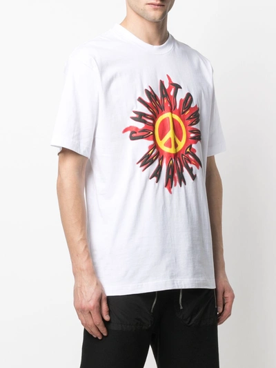 Shop Chinatown Market Peace And Love T-shirt In White