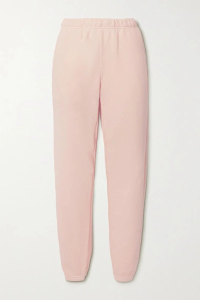 Shop Les Tien Cotton-jersey Track Pants In Pink