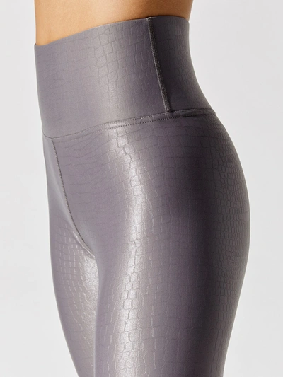 Shop Carbon38 High Rise 7/8 Legging In Crocodile Takara Shine In Lynx Grey