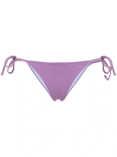 Shop Mara Hoffman Lei Bikini Bottoms In Purple