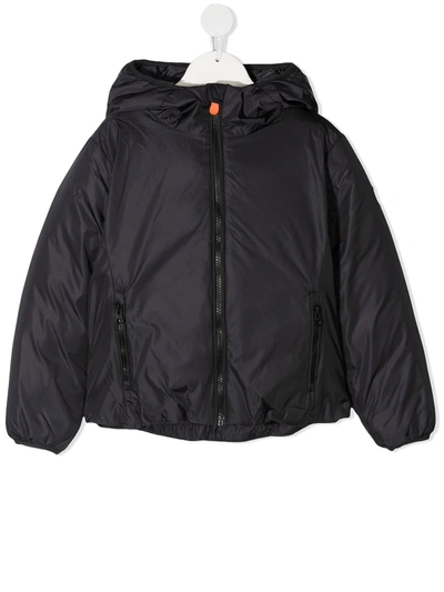 Shop Save The Duck Hooded Padded Jacket In Black
