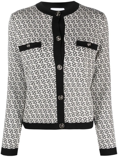 Ferragamo Gancini Galoure Knitted Jacket In Neutrals