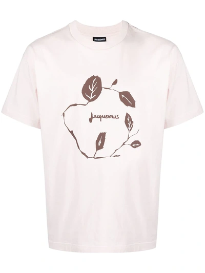 Shop Jacquemus Graphic Print Short-sleeved T-shirt In Pink