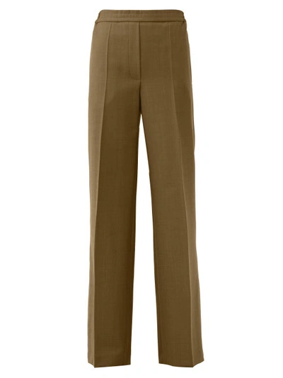Acne Studios Wool And Mohair-blend Straight-leg Pants In Brown 