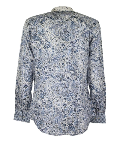 Shop Etro Paisley Print Shirt In Blue