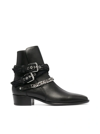 Shop Amiri Bandana Buckle Boot In Black  Black