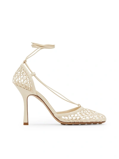 Shop Bottega Veneta Strech Sandal Fabric In Toile