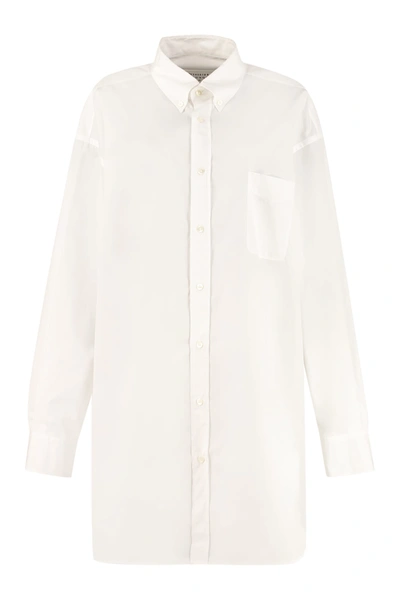 Shop Maison Margiela Cotton Button-down Shirt In White