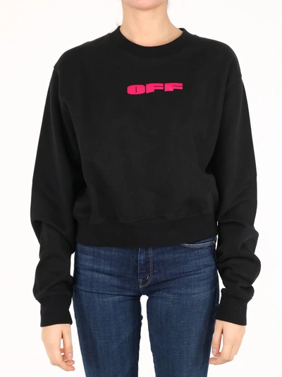 Shop Off-white Logo Sweatshirt Black