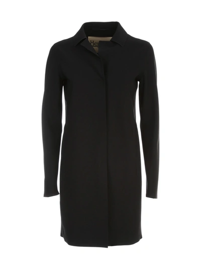 Shop Herno Scuba Coat In Black