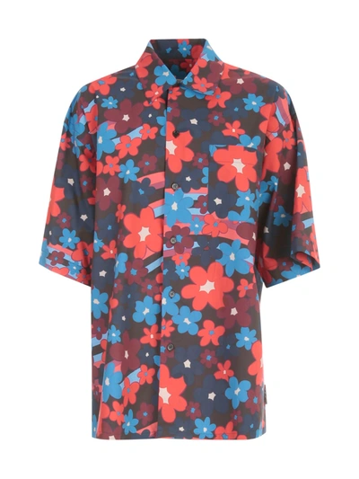 Shop Marni Flowers Printing Shirt In Lacquer Flower