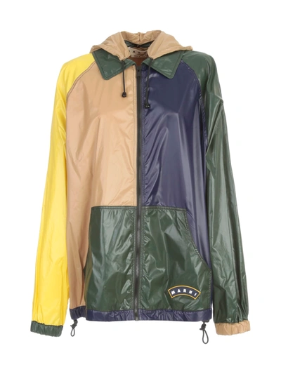 Shop Marni Ultralight Nylon Jacket In Mixed Colors