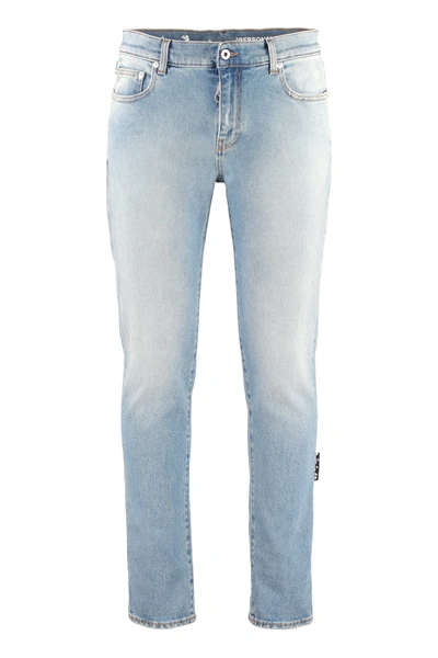 Shop Off-white 5-pocket Skinny Jeans In Denim