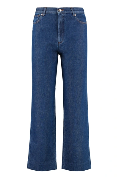 Shop Apc New Sallor 5-pocket Jeans In Denim